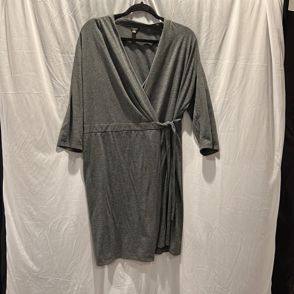 Grey wrap dress